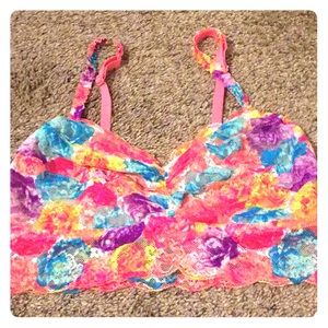 PINK lace bralette